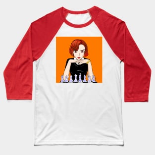 the amazing queen of the gambit in chess beth harmon Baseball T-Shirt